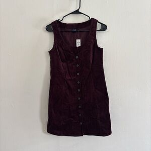 GAP NWT Burgundy Corduroy Mini Dress